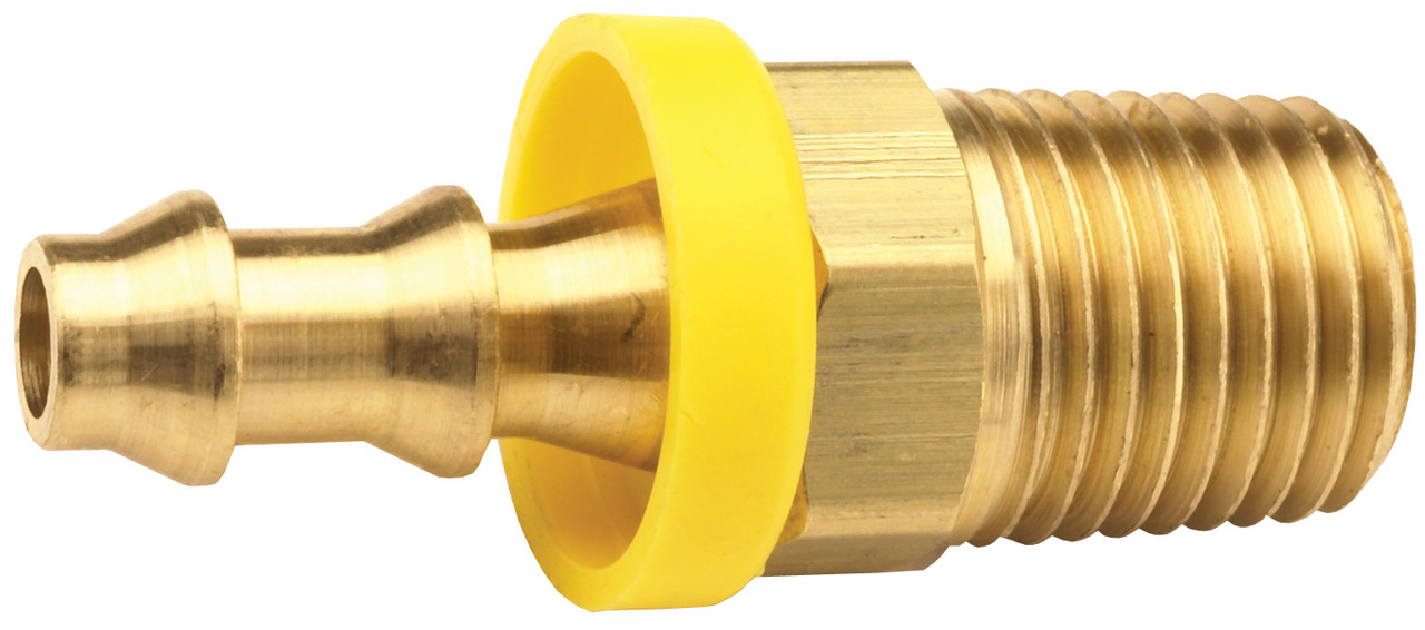 Brass 1/8" Male NPTF x 1/4" Pushon Hose Barb (Dryseal) Specialties